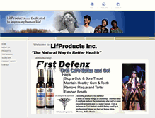 Tablet Screenshot of lifproducts.com